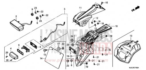 FANALE POSTERIORE CBR650FAH di 2017